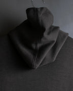 "Rick Owens" 12AW asymmetrical hooded knit cardigan