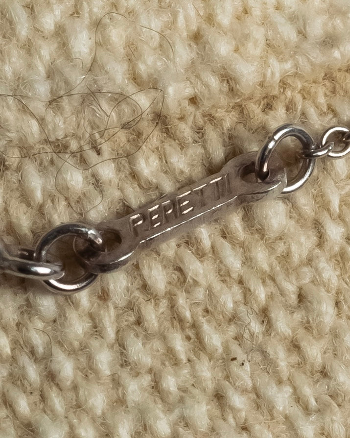 "Tiffany&Co" Elsa Peretti double teardrop motif pendant