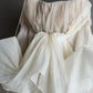 "GIANFRANCO FERRE" Frilled organza pannier docking design pleated dress