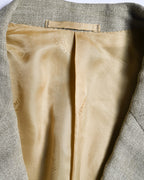 HERMES/ Pure Linen Oversized Single Breasted Tailored Jacket Beige