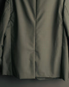 "PRADA" 2012AW Wool-mohair tailored jacket with contrast collar detail