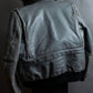 "VANSON" Out pocket design ribbed leather jacket