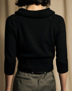 "FENDI" Raglan sleeves short length zip-up knit