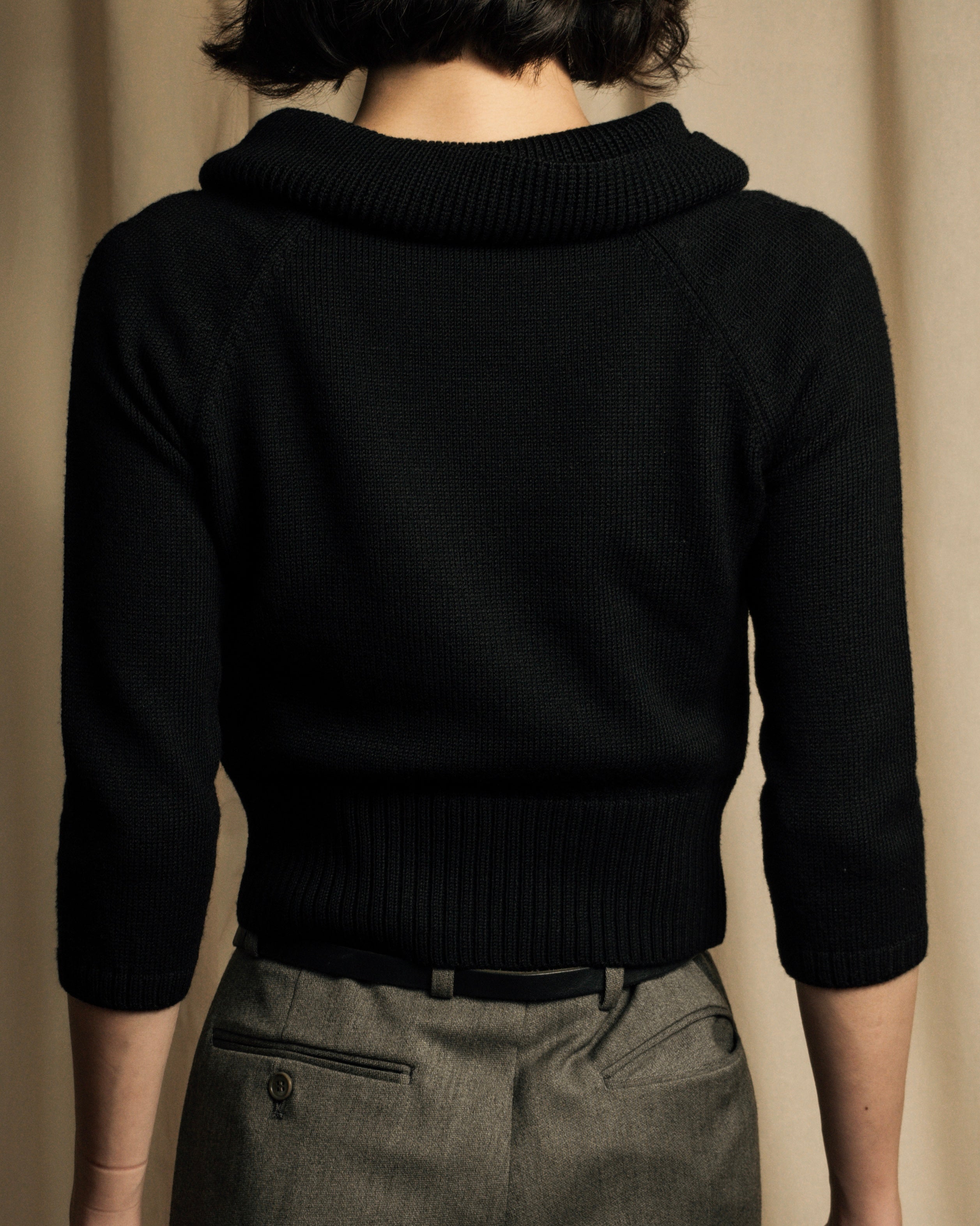 "FENDI" Raglan sleeves short length zip-up knit