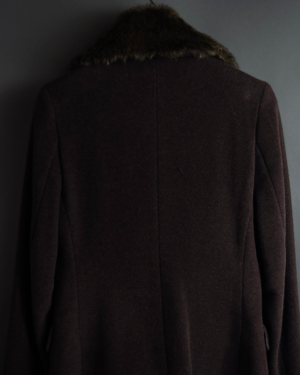 "miss Chloe" Fur collar switching design wool coat