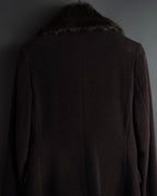 "miss Chloe" Fur collar switching design wool coat