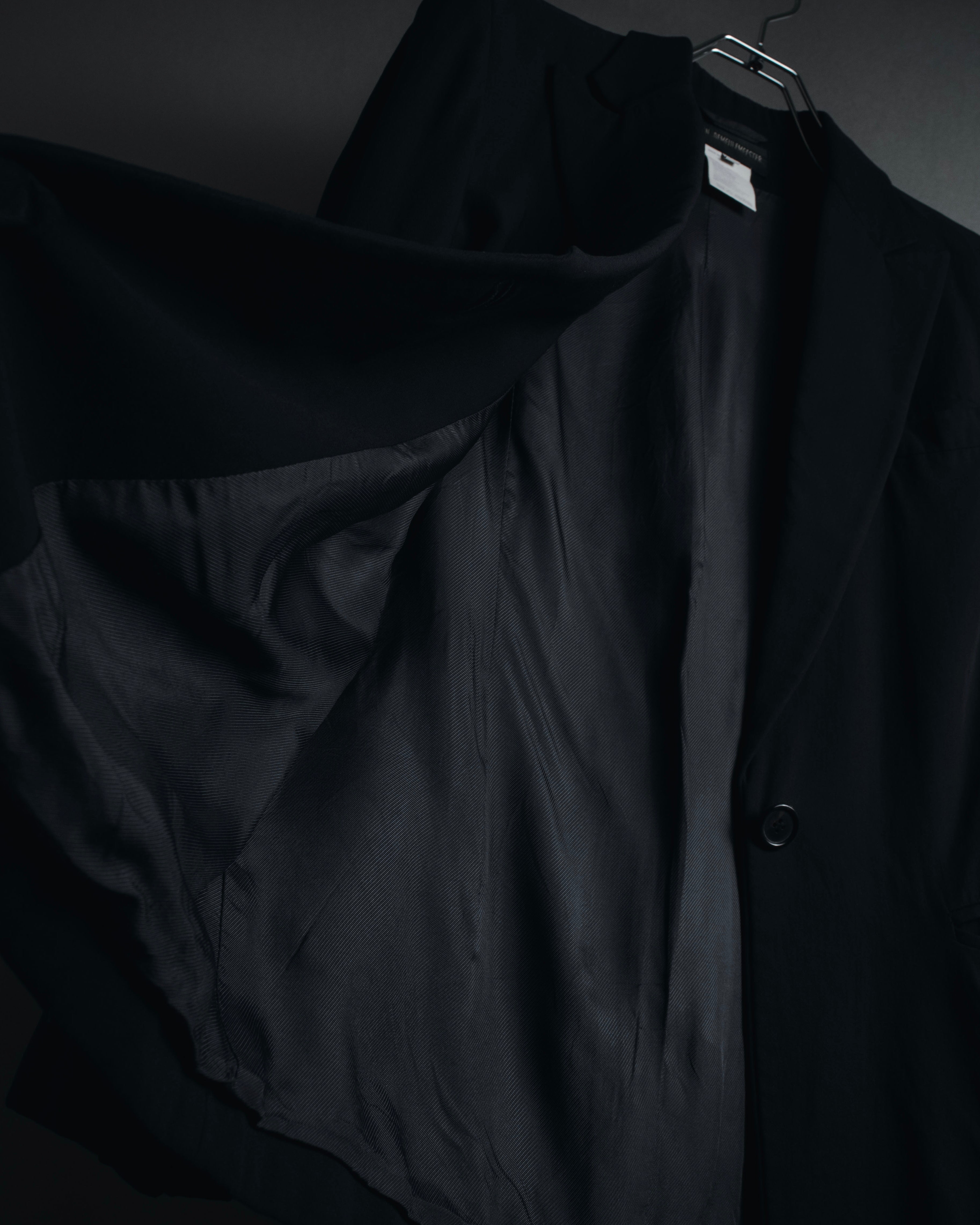 "ANN DEMEULEMEESTER" 90年代-00年代 流体人造丝原羊毛定制夹克