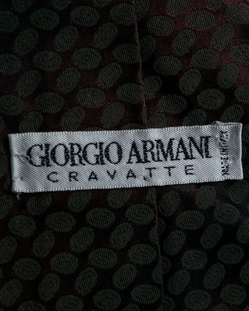 "GIORGIO ARMANI" Oval dot pattern silk twill necktie