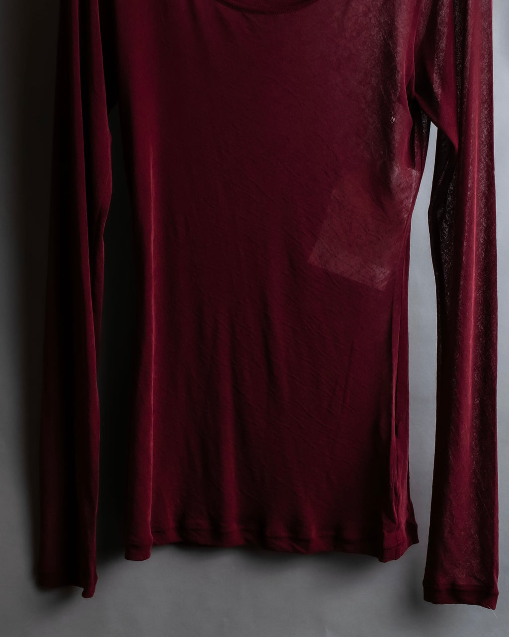 "YOHJI YAMAMOTO FEMME" 13SS Burgundy color sheer pullover