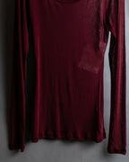 "YOHJI YAMAMOTO FEMME" 13SS Burgundy color sheer pullover
