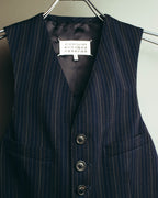 "Maison Margiela" 2018SS Tailored pinstripe wool waistcoat