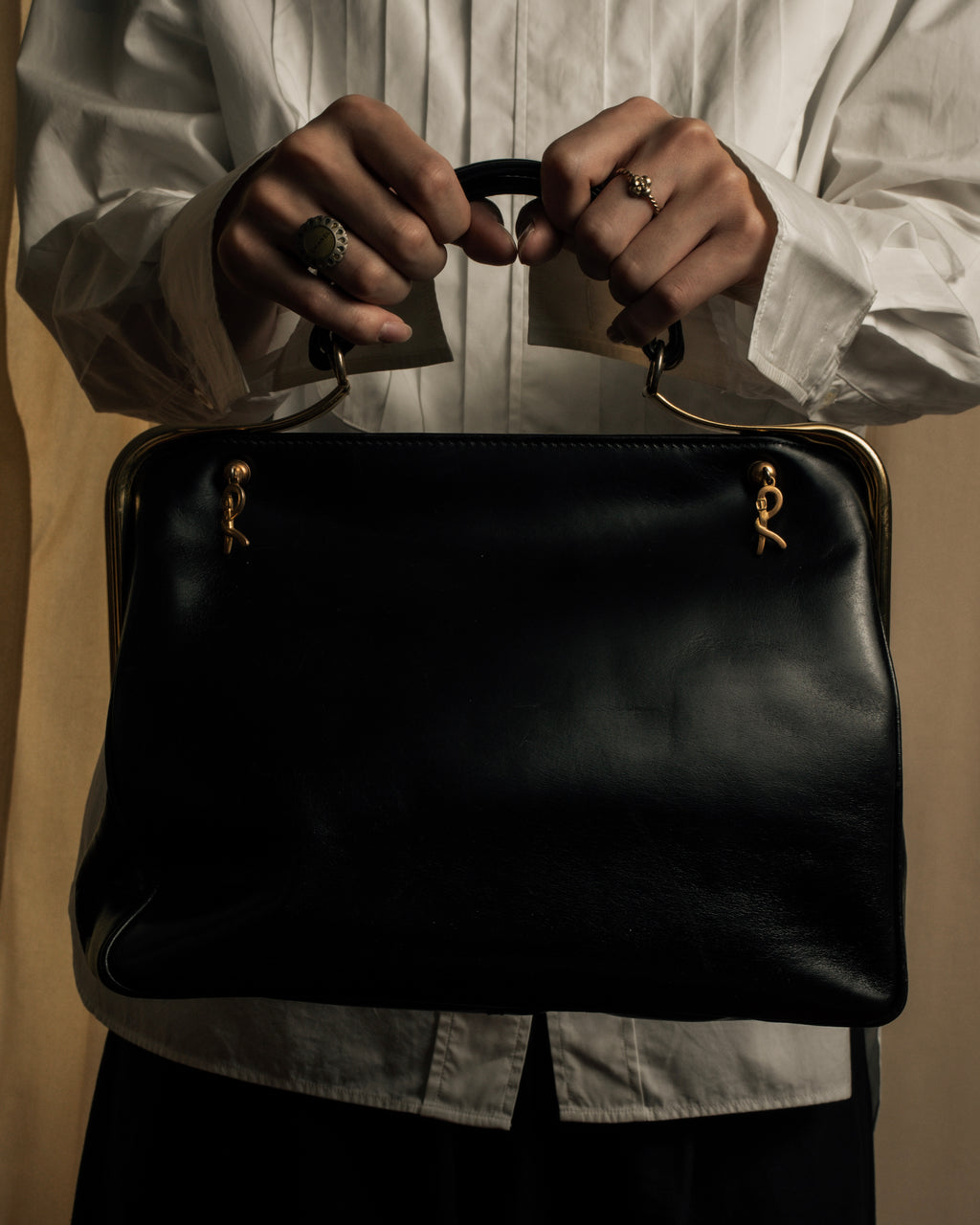 "Roberta Di Camerino" Logo motif charm design modern doctor bag