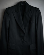 “GUCCI” Early 2000s satin peak lapel tailored jacket