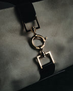 "GUCCI" 90’s-00’s suede piston-closure shoulder bag