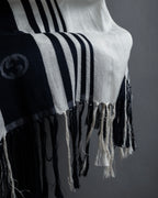 "GUCCI" 90's-00's Line fringe design two-tone long stole