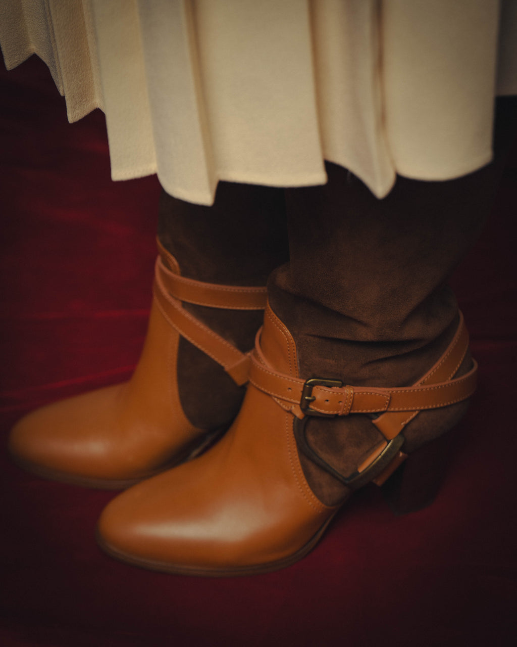 -SPECIAL- “Ralph Lauren” 2010’s-20’s Sareena washed vachetta long boots