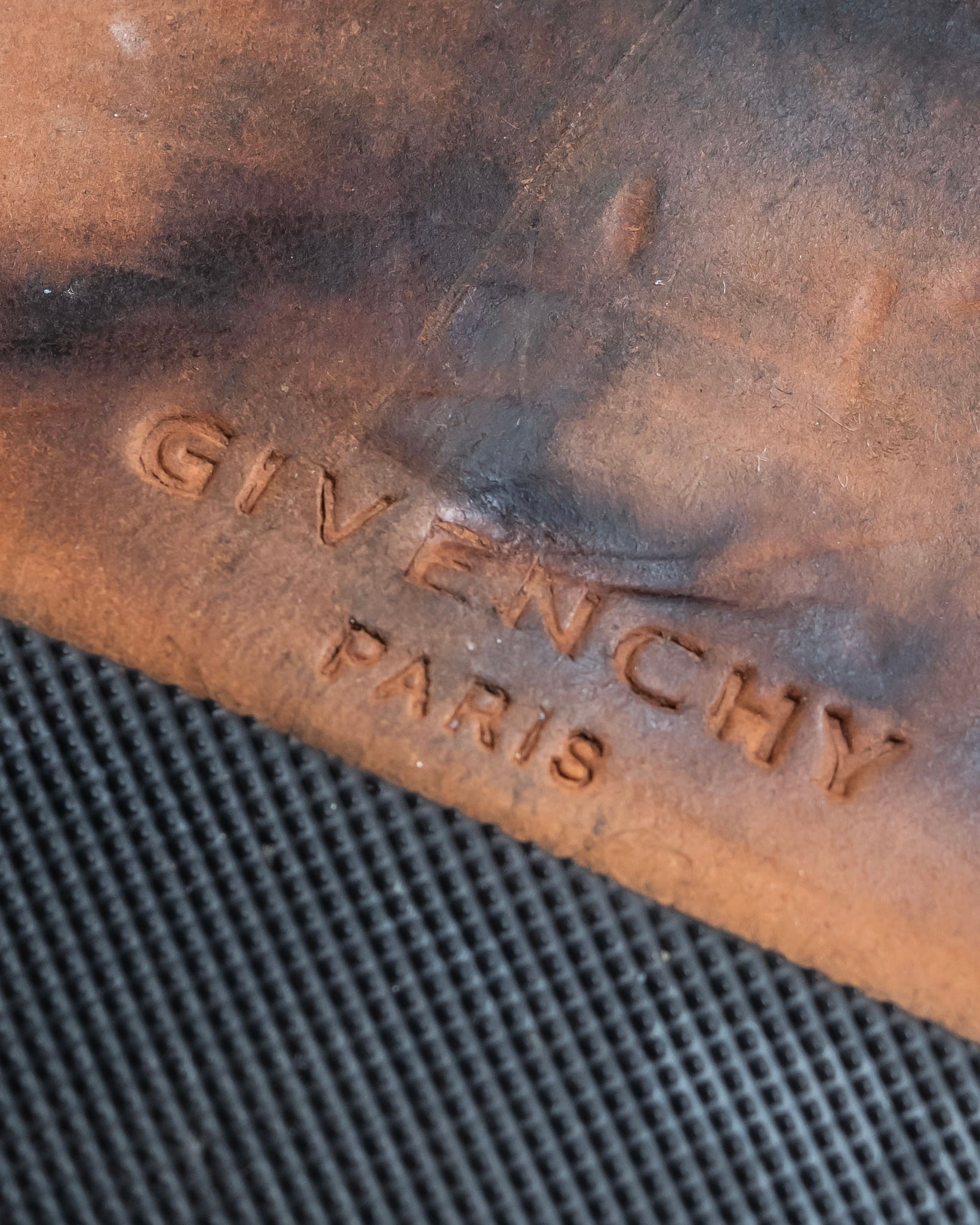 "GIVENCHY" Belt and stud design leather boots