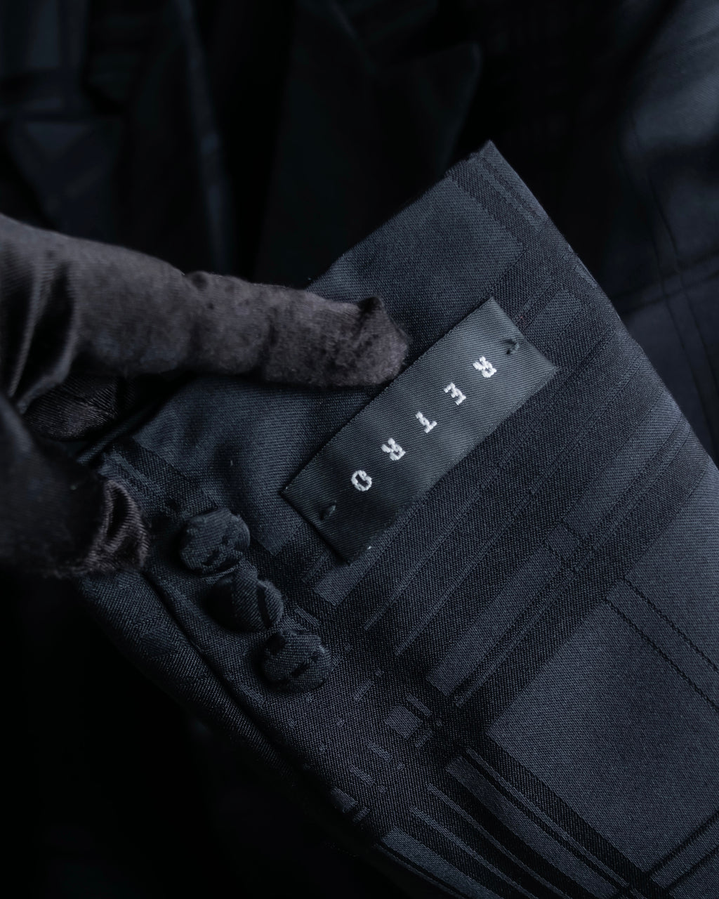 Vintage geometric check oversized tailored jacket