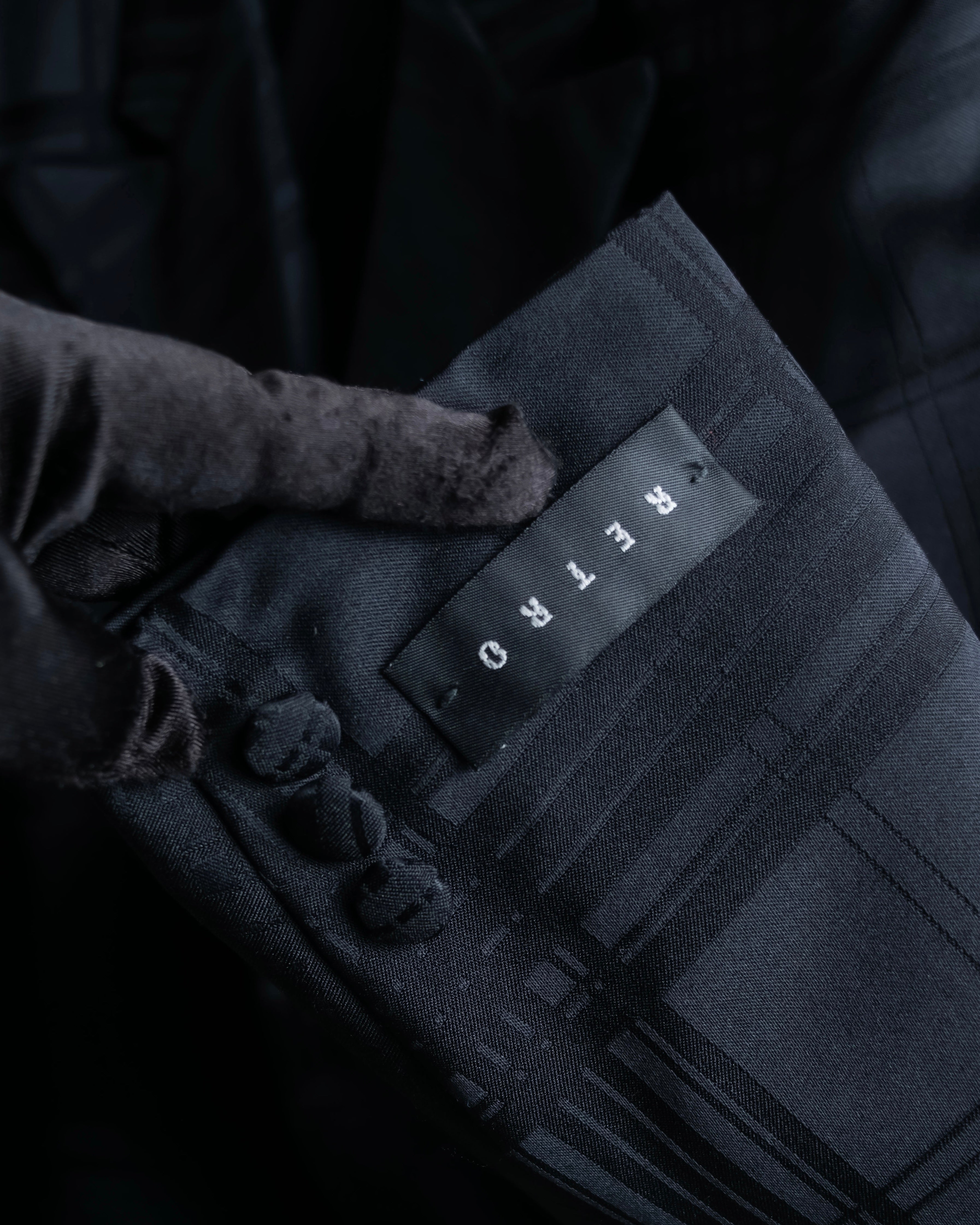 Vintage geometric check oversized tailored jacket