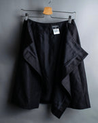 "CHANEL" Shadow stripe midi wrap skirt