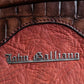 "John Galliano" Trapezoid design clasp different leather hand bag