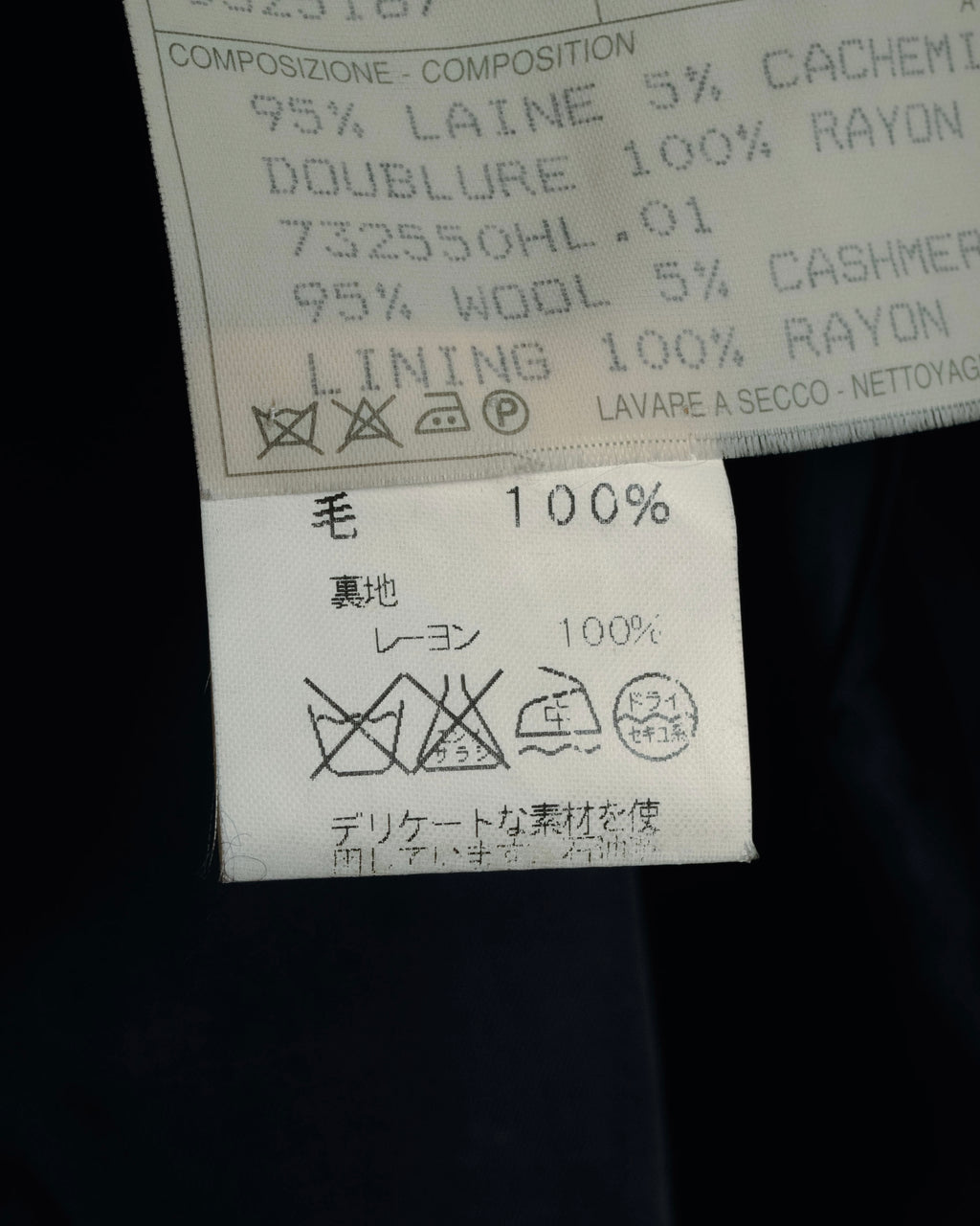 "HERMES" 90’s cashmere blend heritage vip limited tailored jacket