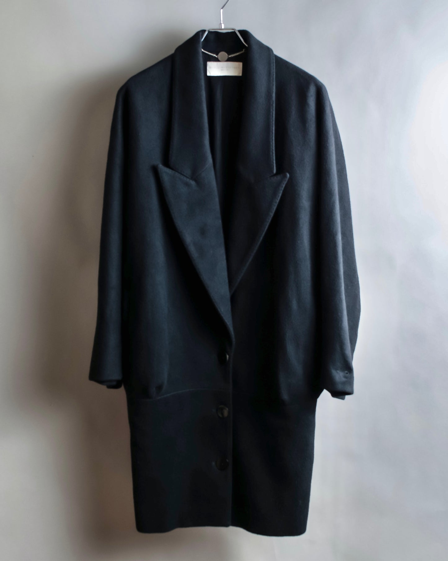 "STELLA McCARTNEY" Cashmere blend peak lapel tailored coat