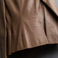 "LOEWE"  Camel brown leather tailored jacket