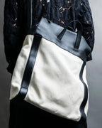 "BOTTEGA VENETA" 19AW Canvas & leather combination 2way bag