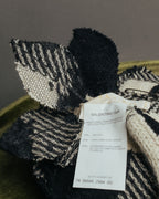 -SPECIAL- “VALENTINO” 00’s houndstooth lace flower corsage