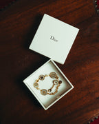 "Christian Dior" 20's Iridescent mother of pearl charm bracelet