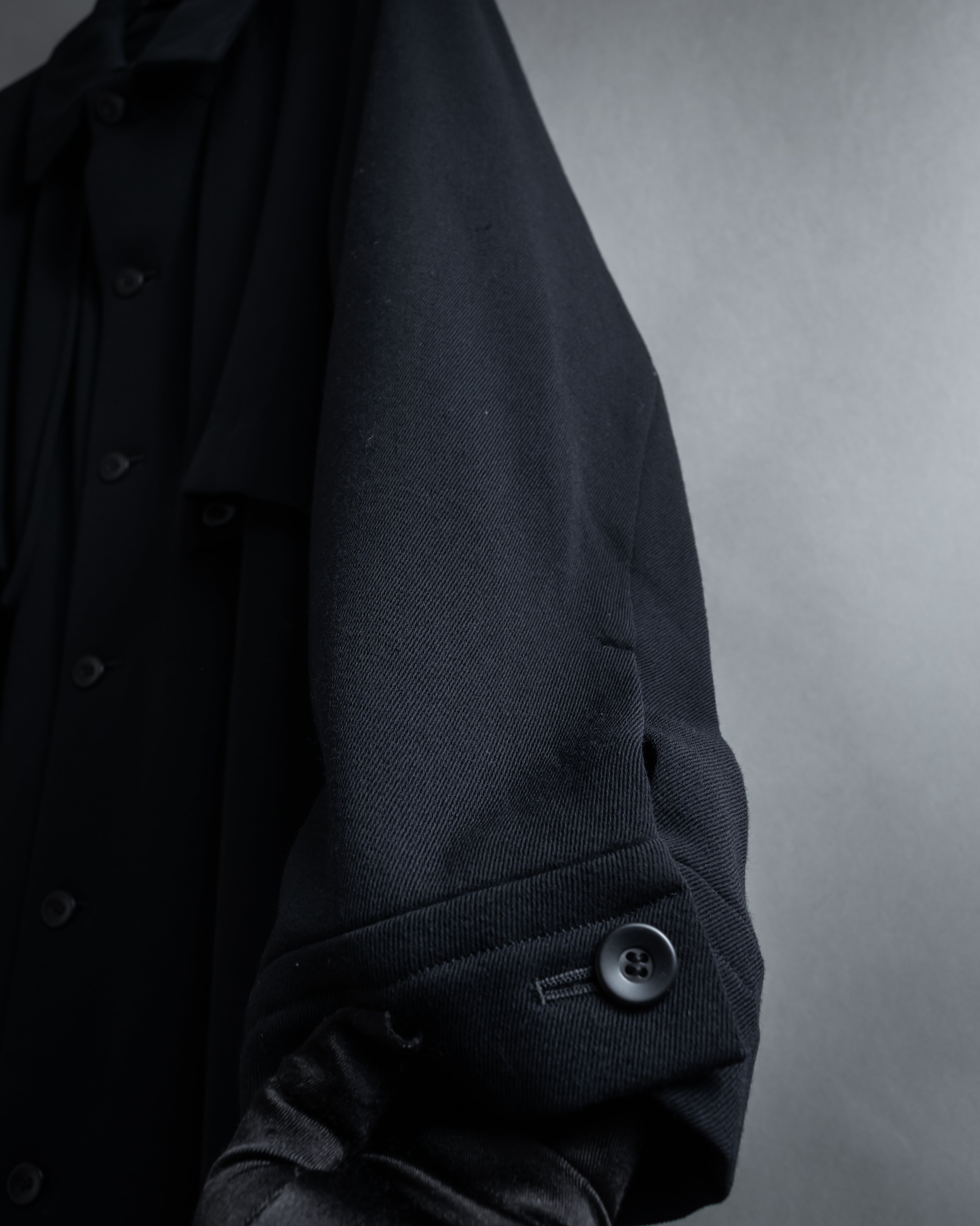 -SPECIAL- "Y's" 15AW Cape design panel oversized stand collar coat