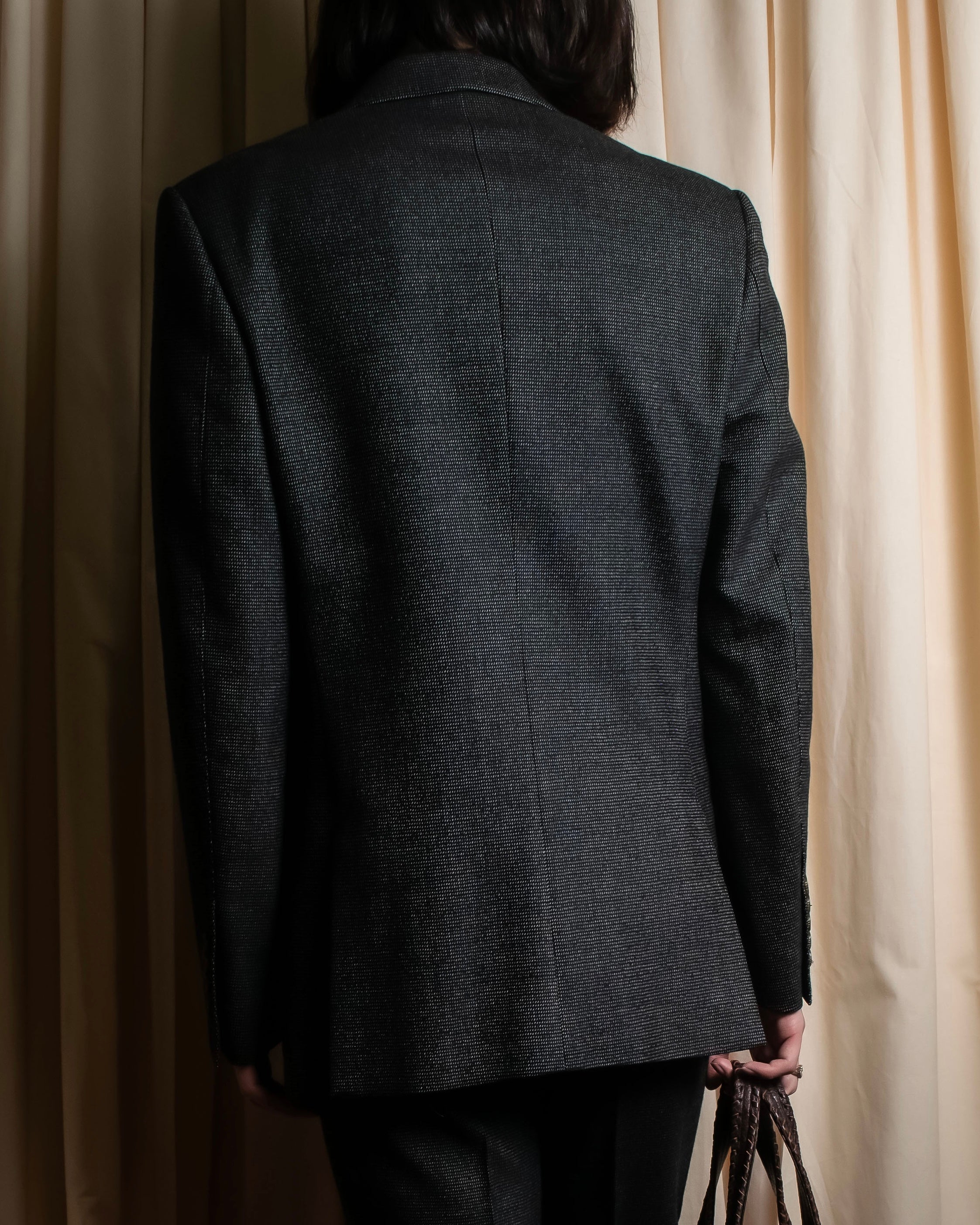 "GUCCI" 90's Tom Ford period bird eye weave set up