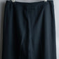 "CHANEL" 100% wool belted wide straight slacks