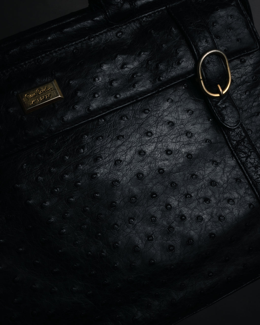 “pierre cardin” 80’s-90’s Ostrich leather structured doctor bag