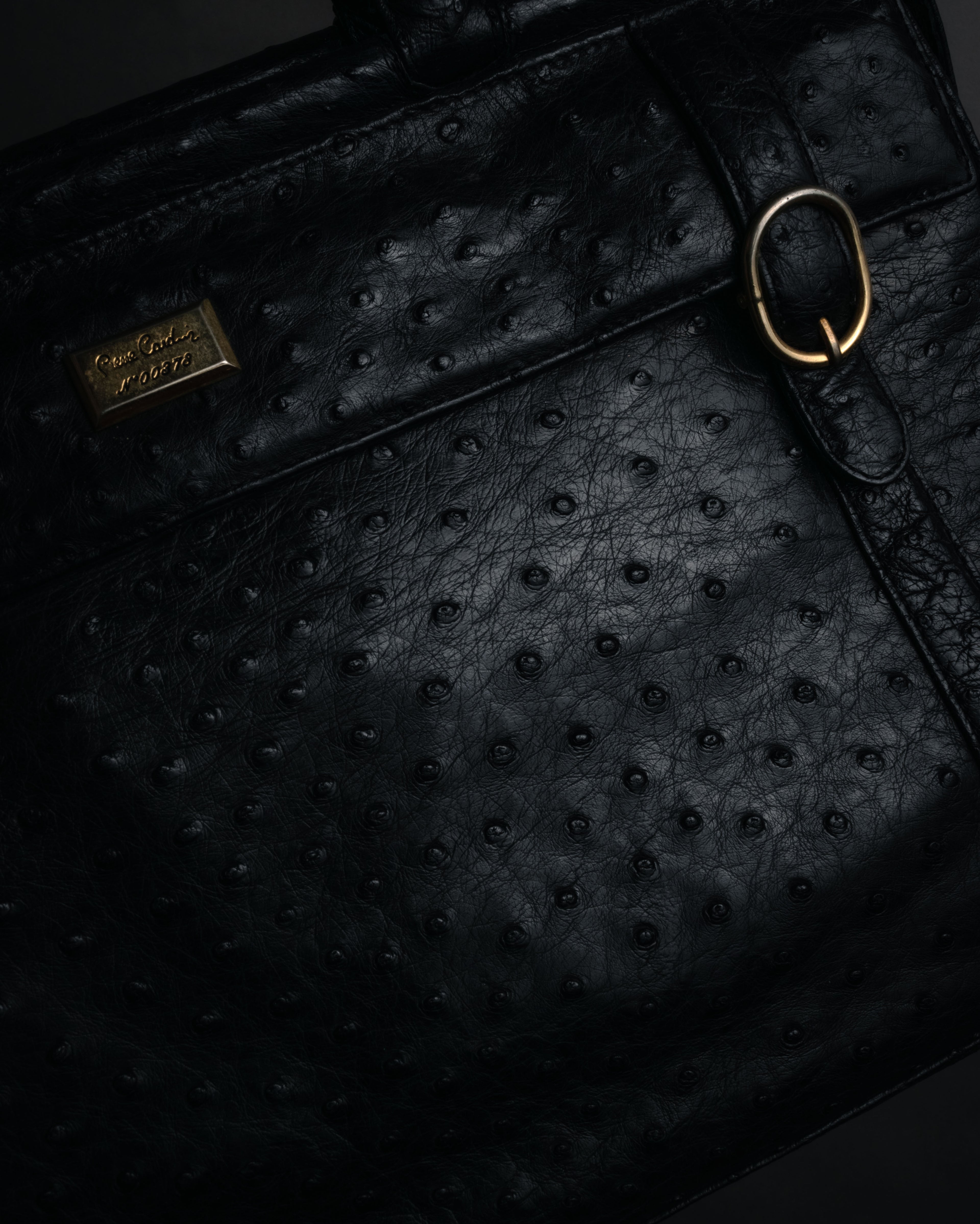 “pierre cardin” 80’s-90’s Ostrich leather structured doctor bag