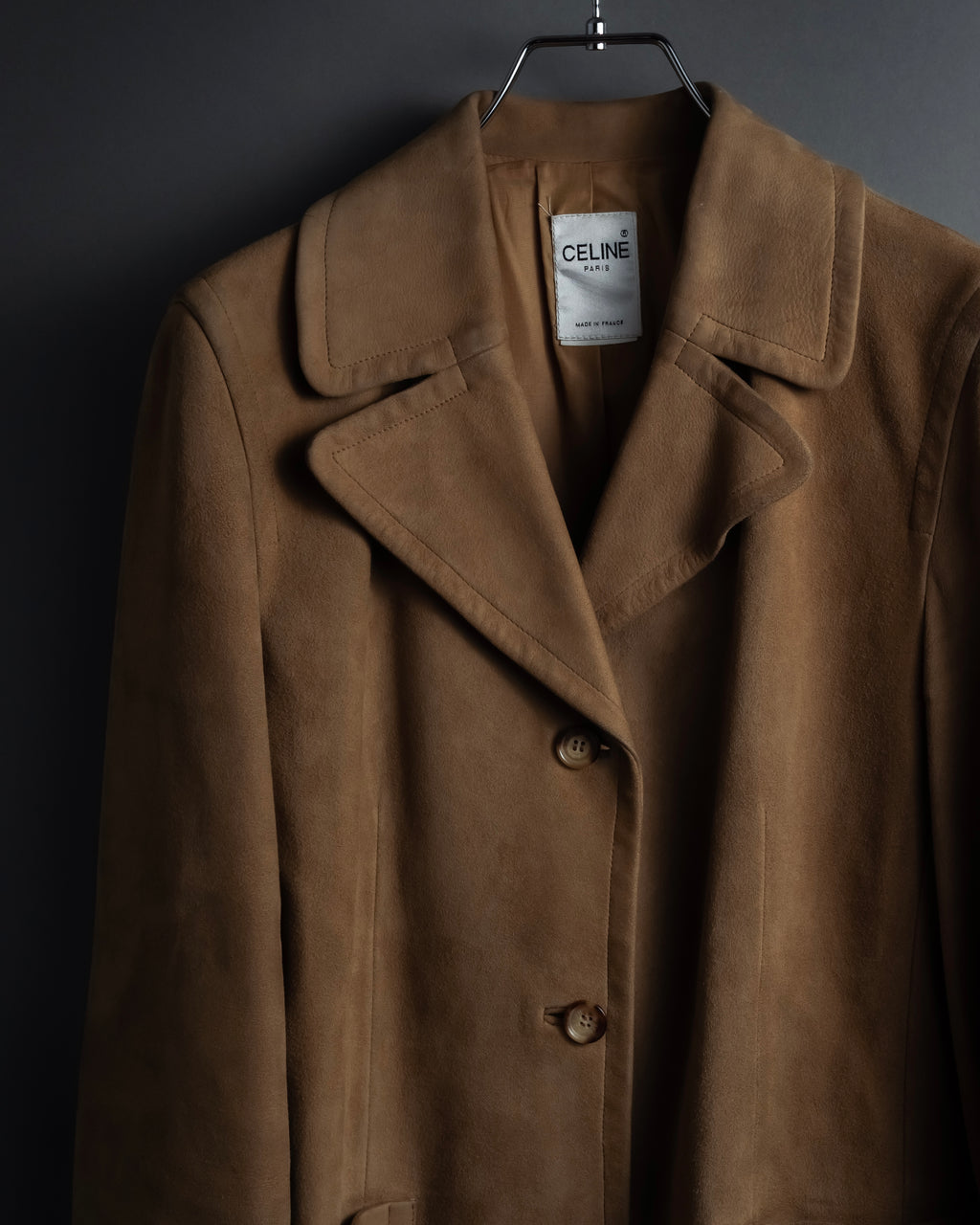 "CELINE" Relaxing design suede leather jacket