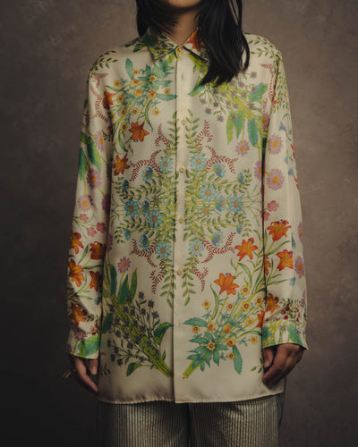 -SPECIAL- “GUCCI” 2015-2022 Botanical printed silk shirt