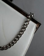 "YVES SAINT LAURENT" Clasp design chain shoulder patent leather bag