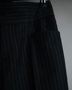 "GUCCI" 90’s-00’s signature hardware pinstripe wool slacks