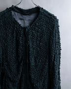 "HERNO" Laser cutwork design structured black dress