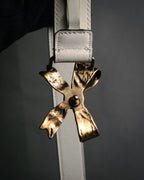 –SPECIAL– “GUCCI” Michele period Ribbon pearl embellished leather belt
