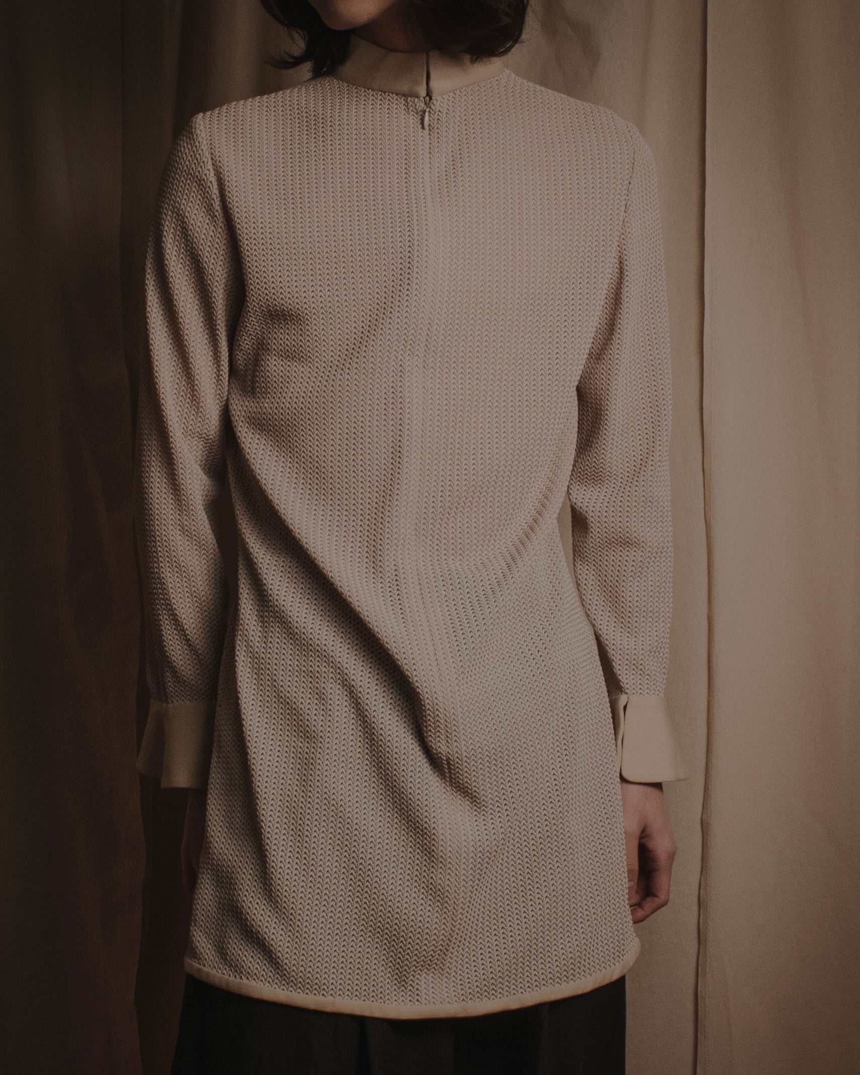 "Christian Dior" 90’s sculptural mesh-knit tunic