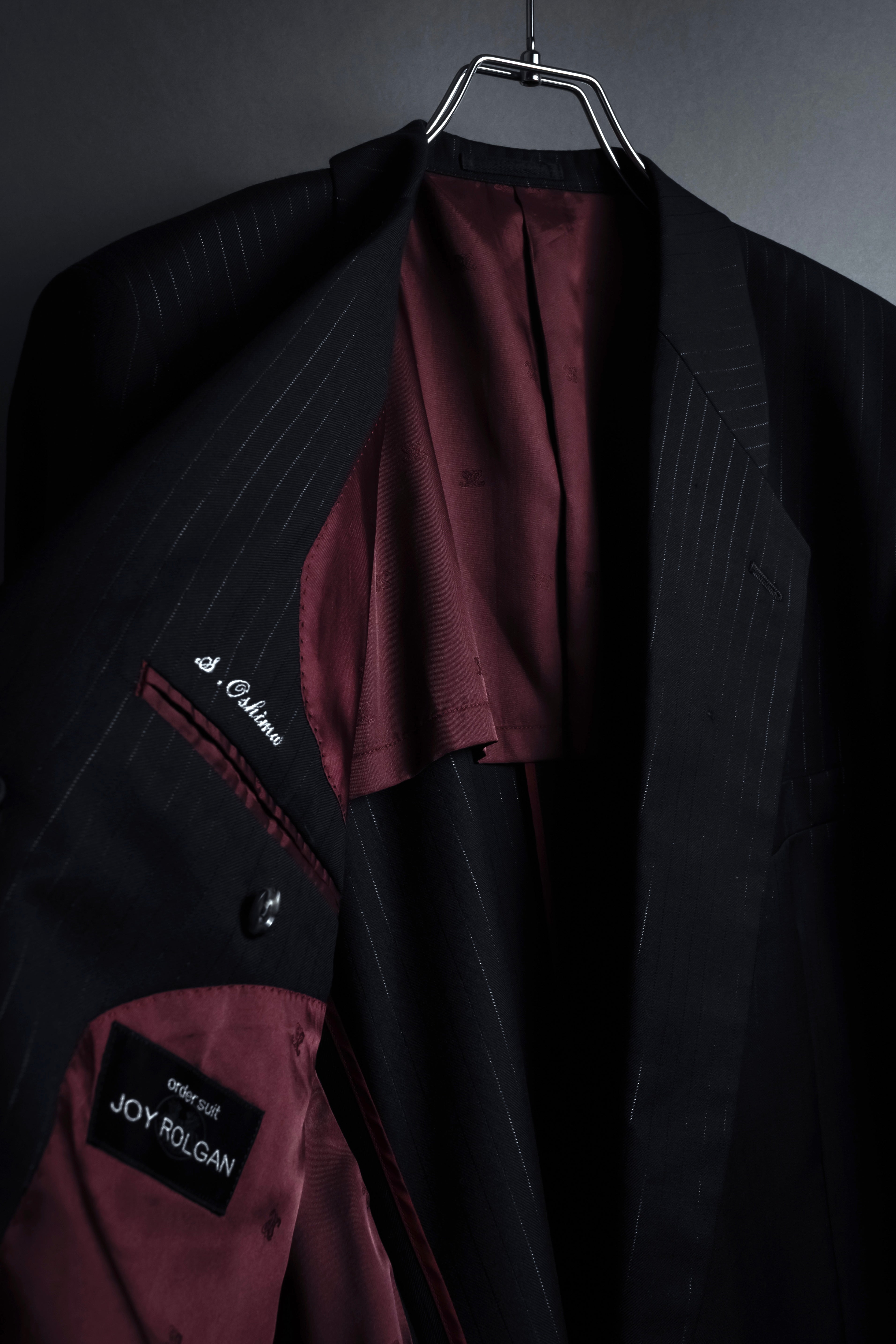 "BALENCIAGA" Chalk stripe pattern long silhouette set up