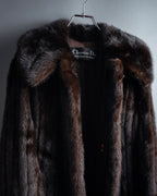 -SPECIAL- "Christian Dior Boutique Paris" 70's-80's Panel work design 100% mink fur coat