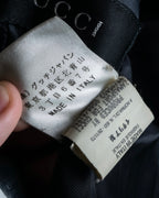 "GUCCI" Box silhouette calf leather tailored jacket