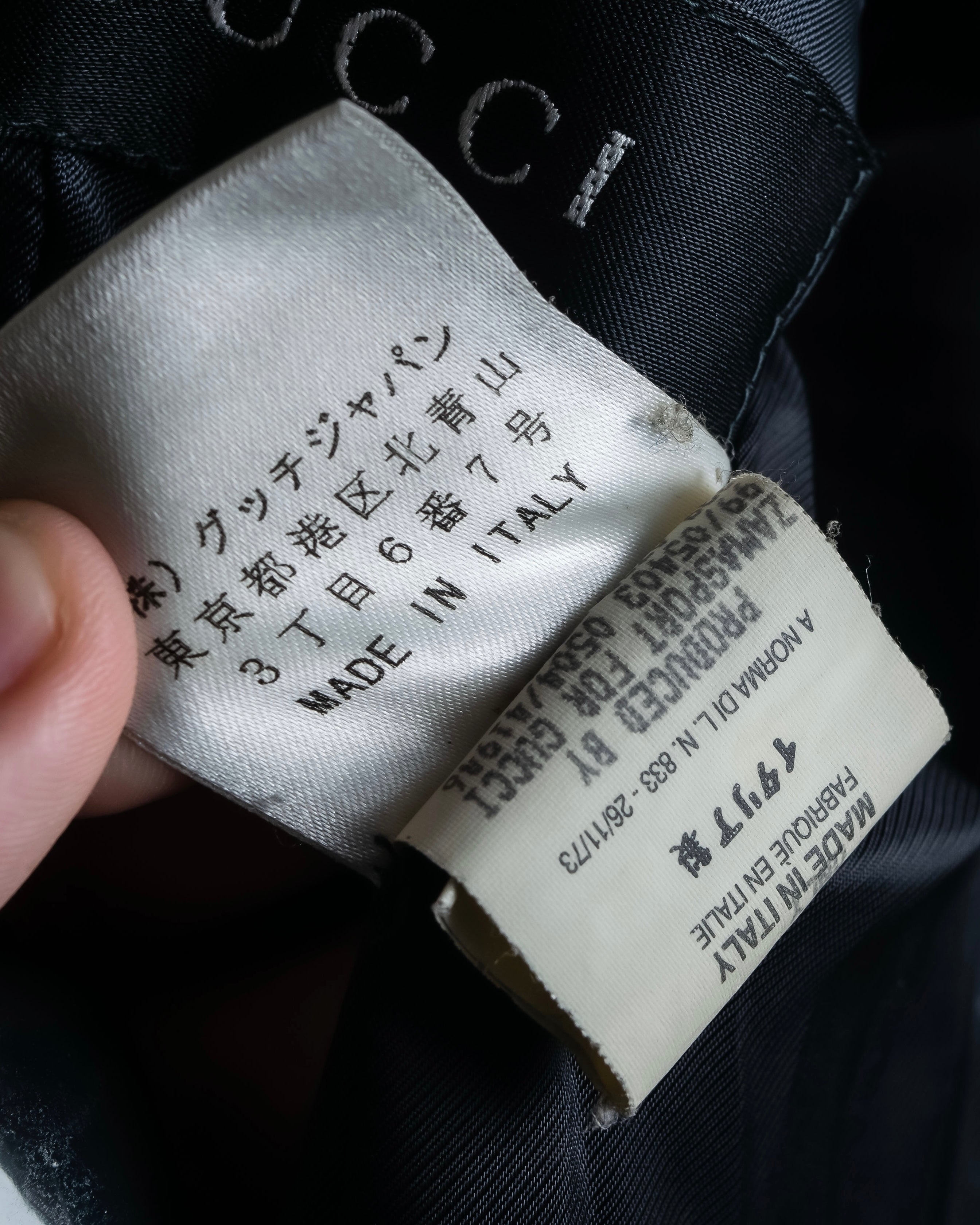 "GUCCI" Box silhouette calf leather tailored jacket