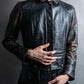 "CHANEL" Crocodile look synthetic leather jacket