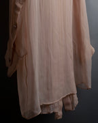 "VALENTINO" Ruffle detail sheer bowtie blouse