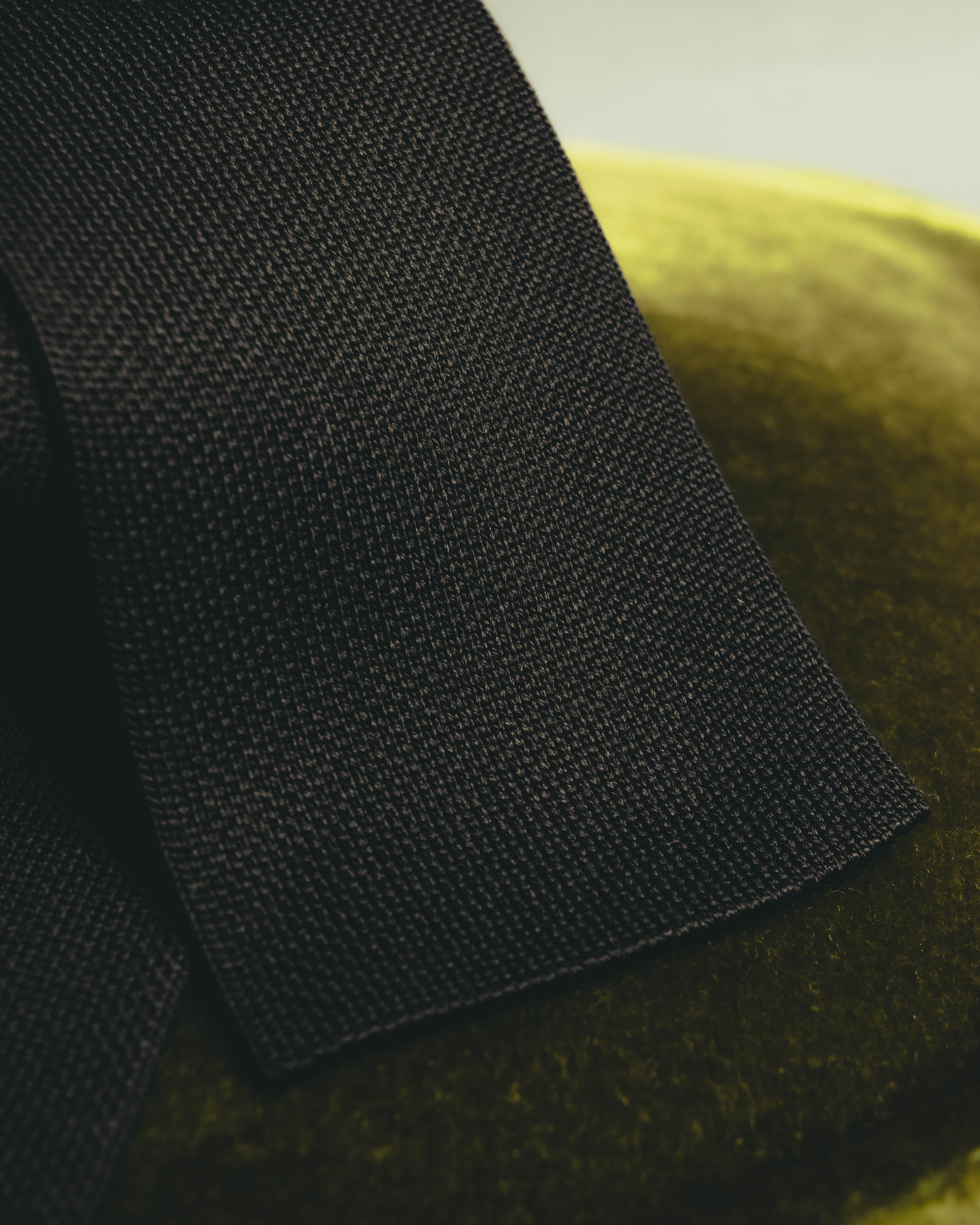 "Hermès" Black silk knit tie